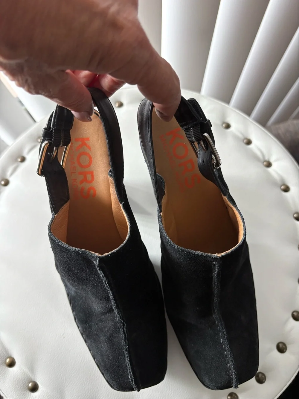 Michael Kors Black Suede Slingback Platform clog - Women